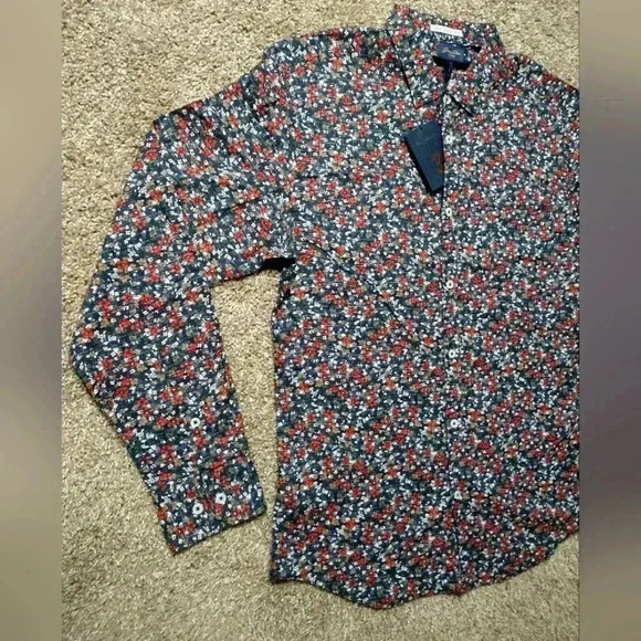 Good Man Brand Floral Long sleeve Button down shirt NWT - Picture 2 of 8